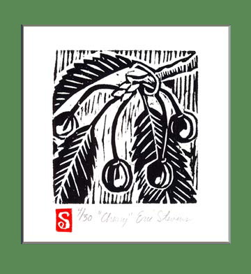 Acorn Squash Woodcut by Eric Stevens