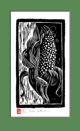 Corn Woodcut Print by Eric Stevens